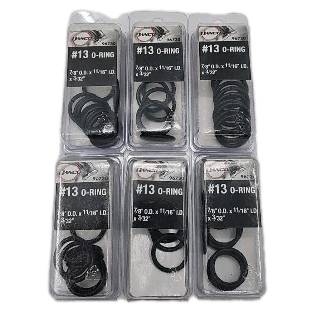 Lot of 6 • Danco Faucet O-Rings • #13 Rubber (10-Packs ~ 60 Total) (96730) [24]